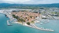 Aerial view of Koper town and the National Harbor - Slovenia, Europe Royalty Free Stock Photo