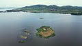 Kostel sv. Linharta church in South Moravia Czech Republic. Vestonice reservoir.