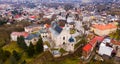 Krasnik town historical center with Cathedral and buildings Royalty Free Stock Photo