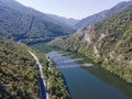 Aerial view of Krichim Reservoir, Bulgaria
