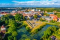 Aerial view of Kristianstad bastion in Sweden