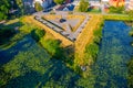 Aerial view of Kristianstad bastion in Sweden