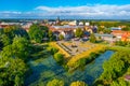 Aerial view of Kristianstad bastion in Sweden