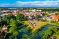 Aerial view of Kristianstad bastion in Sweden