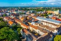 Aerial view of Kristianstad in Sweden