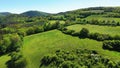 Aerial view of the Krivoklatsko protected landscape area, Czechia