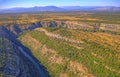 Aerial view of the Krka River canyon in Croatia Royalty Free Stock Photo