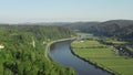 Aerial view Krka river Slovenia
