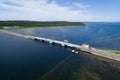 Aerial view of Kronprins Frederiks Bridge in Denmark