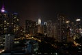 Aerial view of Kuala Lumpur city skyline at night Royalty Free Stock Photo