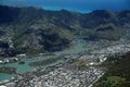 Aerial view of Kuapa Pond, Hawaii Kai Town, Windward coast