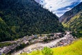 Aerial view of Kullu valley. Naggar, Himachal Pradesh. North Ind Royalty Free Stock Photo