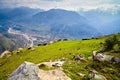 Aerial view of Kullu valley. Royalty Free Stock Photo