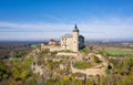 Aerial view of Kuneticka hora Castle, Czechia