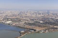 Aerial view of Kunming, the capital of Yunnan province in Southern China, from XiShan Western Hill Royalty Free Stock Photo