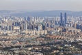 Aerial view of Kunming, the capital of Yunnan province in Southern China, from XiShan Western Hill Royalty Free Stock Photo