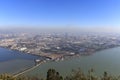 Aerial view of Kunming, the capital of Yunnan province in Southern China, from XiShan Western Hill Royalty Free Stock Photo