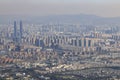 Aerial view of Kunming, the capital of Yunnan province in Southern China, from XiShan Western Hill Royalty Free Stock Photo