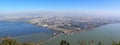 Aerial view of Kunming, the capital of Yunnan province in Southern China, from XiShan Western Hill Royalty Free Stock Photo