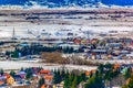 Aerial view at Kupres town, Bosnia and Herzegovina. Royalty Free Stock Photo