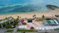 Aerial View of Kuta Beach at Mandalika Area, Lombok, Indonesia. A Beautifull Tropical beach. Lombok, Indonesia, October 21, 2021