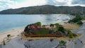 Aerial View of Kuta Beach at Mandalika Area, Lombok, Indonesia. A Beautifull Tropical beach. Lombok, Indonesia, October 21, 2021