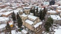 Aerial view Kutaisi Holy Annunciation temple