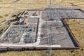 Aerial view of a 400kv electrical substation Royalty Free Stock Photo
