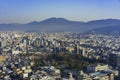 Aerial view of Kyoto Imperial Palace and Kyoto downtown cityscape