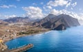 Aerial view with La Aldea de San Nicolas village, Gran Canaria