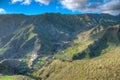 Aerial view of La Gomera from Mirador de Manaderos lookout, Canary Islands, Spain