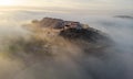 Aerial view La Manga during sunrise. Spain