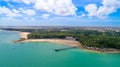 Aerial view of La plage des Dames, Noirmoutier island