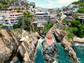 Aerial View of La Quebrada Cliff Diving in Acapulco Royalty Free Stock Photo
