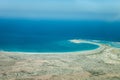Aerial view of La Tortuga Island in Northen. Royalty Free Stock Photo