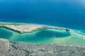 Aerial view of La Tortuga Island. Venezuela Royalty Free Stock Photo