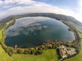 Aerial view on Laacher See Royalty Free Stock Photo