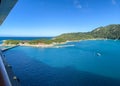 An aerial view of Labadee a Royal Caribbean Cruise Lines private beach area in Haiti Royalty Free Stock Photo