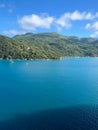 An aerial view of Labadee a Royal Caribbean Cruise Lines private beach area in Haiti Royalty Free Stock Photo