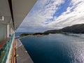 An aerial view of Labadee a Royal Caribbean Cruise Lines private beach area in Haiti Royalty Free Stock Photo