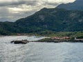 An aerial view of Labadee a Royal Caribbean Cruise Lines private beach area in Haiti Royalty Free Stock Photo