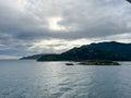 An aerial view of Labadee a Royal Caribbean Cruise Lines private beach area in Haiti Royalty Free Stock Photo