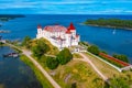 Aerial view of Lacko Castle in Sweden Royalty Free Stock Photo