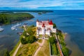 Aerial view of Lacko Castle in Sweden Royalty Free Stock Photo