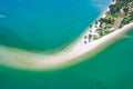 Aerial view of Laem Had Beach in Koh Yao Yai, island in the andaman sea between Phuket and Krabi Thailand Royalty Free Stock Photo