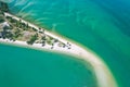 Aerial view of Laem Had Beach in Koh Yao Yai, island in the andaman sea between Phuket and Krabi Thailand Royalty Free Stock Photo