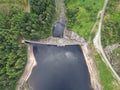 Aerial view of Laggan Dam in the Highlands of Scotland Royalty Free Stock Photo
