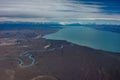 Aerial view of Lago Argentino Royalty Free Stock Photo