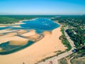 Aerial View Lagoa de Albufeira Royalty Free Stock Photo