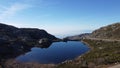 The Lagoa Seca with a view to the Serra Da Estrela Natural Park in Portugal Royalty Free Stock Photo